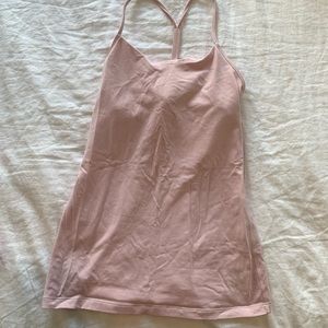 Light pink lululemon power Y tank